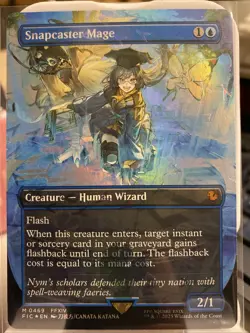 Snapcaster Mage (Borderless) (Chocobo Track Foil) Commander: Final Fantasy NM - Image 1