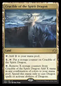 Crucible of the Spirit Dragon - Foil Magic mtg Heavy Play, English Fate Reforged - Image 1