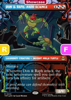 MTG Don & Raph Hard Science Teenage Muntant Ninja Turtles Rare NM - Image 1