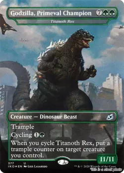 Godzilla, Primeval Champion - Titanoth Rex [IKO - 377] - NM TCG MTG - Image 1