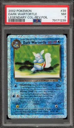 Pokemon Dark Wartortle Legendary Coll. Reverse Holo #39 PSA 7 - Image 1