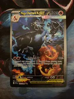 Pokemon TCG Mega Charizard X EX 125/094 Flashfire Secret Rare Full Art Holo - Image 1
