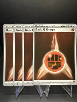 [4x Playset] Fighting Energy 019 Sv: Black Flare White Bolt Pokemon TCG HOLO - Image 1