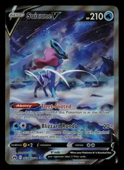 Suicune V GG38/GG70 Holo V Rare Crown Zenith Galarian Gallery Pokemon Near Mint - Image 1