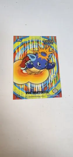 2000 Topps Pokemon TV Animation Stick-Ons #1 Of 10 Wartortle - Image 1