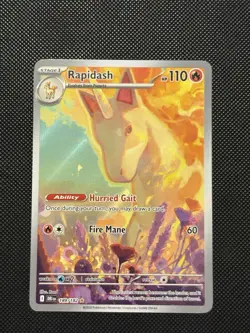 Pokemon Destined Rivals - Rapidash - 189/182 - Illustration Art Rare - M/NM - Image 2