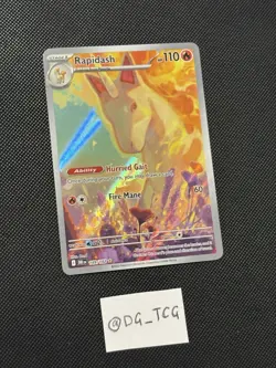 Pokemon Destined Rivals - Rapidash - 189/182 - Illustration Art Rare - M/NM - Image 3