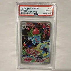 The Pokemon Company 2025 EN Ivysaur 134/132 Me01: Mega Evolution Holo IR PSA 8 - Image 1