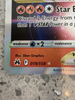 Pokemon TCG Charizard VSTAR 019/159 SWSH Crown Zenith Holo Ultra Rare NM C003 - Image 3