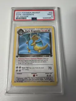 Dark Dragonite 22/82 Rare 1st Edition Pokemon Team Rocket 1st Edition PSA 9.0 - Image 2