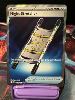 Pokemon TCG Night Stretcher 173/132 Hyper Rare Trainer Item Full Art Holo NM - Image 1