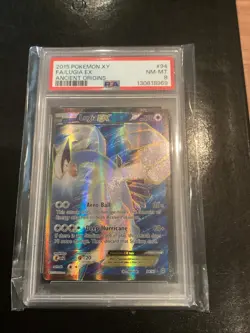 2015 POKEMON XY ANCIENT ORIGINS #94 FULL ART/LUGIA EX PSA 8 - Image 1