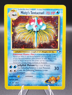 Pokemon TCG Misty's Tentacruel 10/132 - Gym Heroes Holo Swirl - Image 1