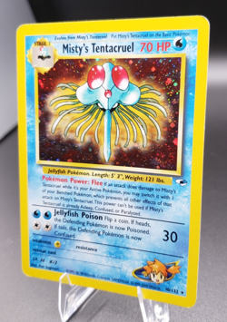 Pokemon TCG Misty's Tentacruel 10/132 - Gym Heroes Holo Swirl - Image 3