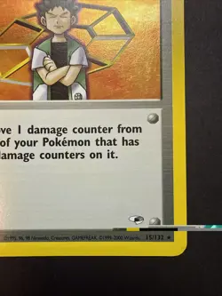 Brock HOLO 15/132 Gym Heroes Trainer VINTAGE 2000 Pokemon - Image 4