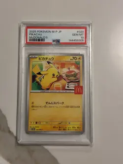 2025 POKEMON JPN M-P PROMO MCDONALD'S #020 PIKACHU PSA 10 GEM MINT BURGERCHU - Image 3