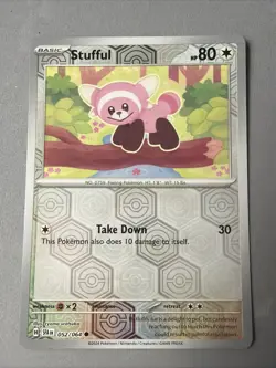 Pokemon TCG * SV Shroulded Fable * 52/64 Stufful REVERSE HOLO Common * FRESH PK - Image 1