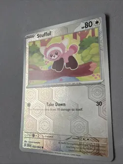 Pokemon TCG * SV Shroulded Fable * 52/64 Stufful REVERSE HOLO Common * FRESH PK - Image 2