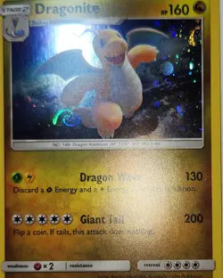 Perfect HD Fart Swirl 🌀 Dragonite 96/149 Cosmos Holo Rare Pokemon TCG 🌀 - Image 2