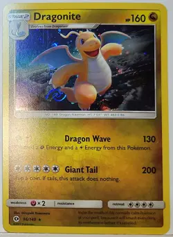 Perfect HD Fart Swirl 🌀 Dragonite 96/149 Cosmos Holo Rare Pokemon TCG 🌀 - Image 3