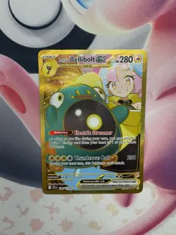 Pokemon TCG Ionos Bellibolt Ex 188/159 Journey Together Gold Secret Rare NM - Image 1