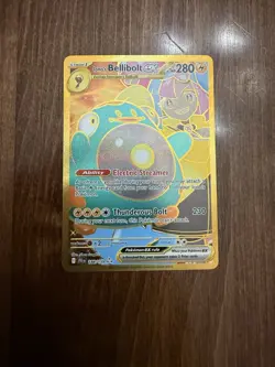 Pokemon TCG Ionos Bellibolt Ex 188/159 Journey Together Gold Secret Rare - Image 1
