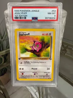 POKEMON JUNGLE 1ST EDITION JIGGLYPUFF 54/64 - PSA 8 NM-MT! WOTC! - Image 1