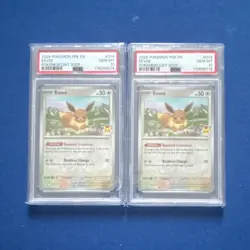 Pokemon Day 2025 Eevee #074 Boosted Evolution Ability GEM MT 10 Lot of 2 - Image 1