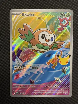 Rowlet 043 First Partners Black Star Promo Illustration Rare Pokemon TCG A - Image 1