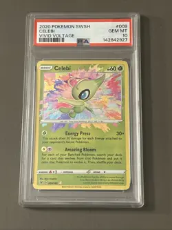 Pokemon TCG: Celebi 009/185 Swsh04: Vivid Voltage Holo PSA 10 - Image 1