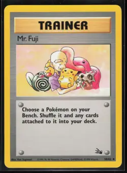 Mr. Fuji 58/62 Fossil Lightly Played Uncommon Pokemon Unlimited - Image 2