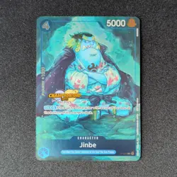 One Piece Jinbe Bandai P-030 Championship Promo Stamped Foil Character Card - Image 1