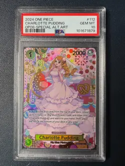 PSA 10 GEM MINT - Charlotte Pudding SP - OP08-102 - One Piece TCG Two Legends - - Image 2