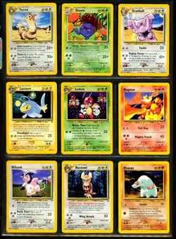 2000 Pokemon NEO GENESIS Set COMPLETE Uncommon Common NON HOLO Cards Lot NM MINT - Image 3