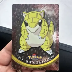 Sandshrew Topps Chrome Holo #27 Pokemon Card TV 2000 - - Image 1