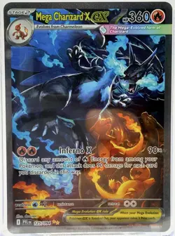 2025 Pokemon Mega Charizard X ex #125/094 Phantasmal Flames SIR Special Art Rare - Image 2