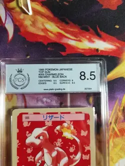 Pokemon Card Glutexo Charmeleon Topsun 1995 Blue Back Japanese PGS PSA 8.5 - Image 4