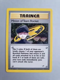 Minion of Team Rocket 113/132 Pokemon TCG Gym Heroes Set (2000) Uncommon NM - Image 1