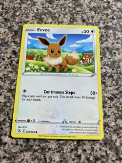 Eevee Fusion Strike Pokemon 205/264 NEW! Aus Genuine Common - Image 1