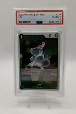 One Piece Lim Royal Blood Rare Foil PSA 10 OP10-037 English 2025 - Image 1