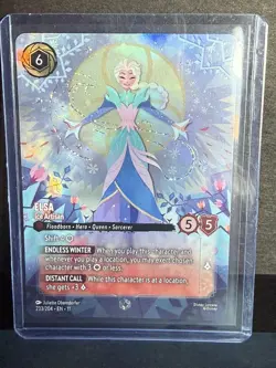 Elsa Ice Artisan Disney Lorcana TCG Winterspell Set 11 Enchanted Rare 233/204 - Image 1