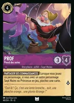 Lorcana - Prof - Prend des notes - MINT/NMINT - FR - FOIL - Image 1