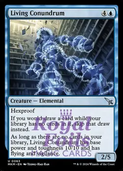 Living Conundrum 4x FOIL MTG Murders at Karlov Manor MKM Uncommon MINT blue - Image 1