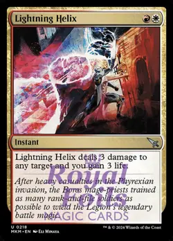 Lightning Helix 4x FOIL MTG Murders at Karlov Manor MKM Uncommon MINT red white - Image 1