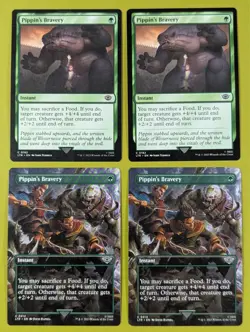 Pippin's Bravery x4 LOTR: Tales of Middle-Earth 4x MTG 2 Borderless - Image 1