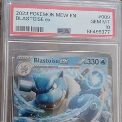 Blastoise ex 009/165 SV Scarlet & Violet 151 Holo English PSA 10 Pokemon TCG - Image 1