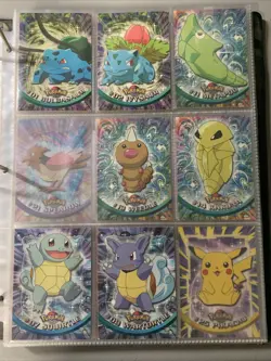 Topps Pokemon TV Animation Series 1 Near Complete Set w/ Holos & Vintage Binder - Image 2