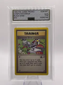 1999 Pokemon Wizards Black Star Promos Computer Error #16 AGS 10 GEM MINT - Image 1