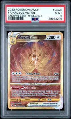 2023 Pokemon Sword & Shield Crown Zenith GG70 Arceus VSTAR PSA 9 129953205 - Image 1