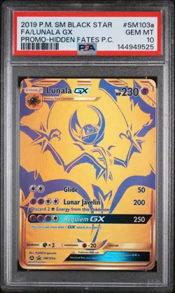 Fa/Lunala Gx Pokemon Sm Black Star Promo SM103a NM PSA 10 - Image 1